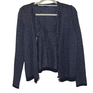 Tribal Blue Open Cardigan Women's Size Small Careerwear Casual Office Interview‎